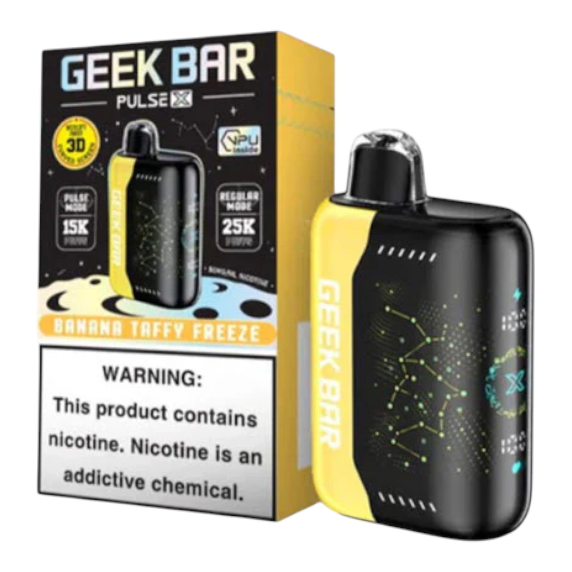GEEKBAR X 25K • Banana Taffy Freeze - GEEKBAR X 25K BANANA TAFFY FREEZE