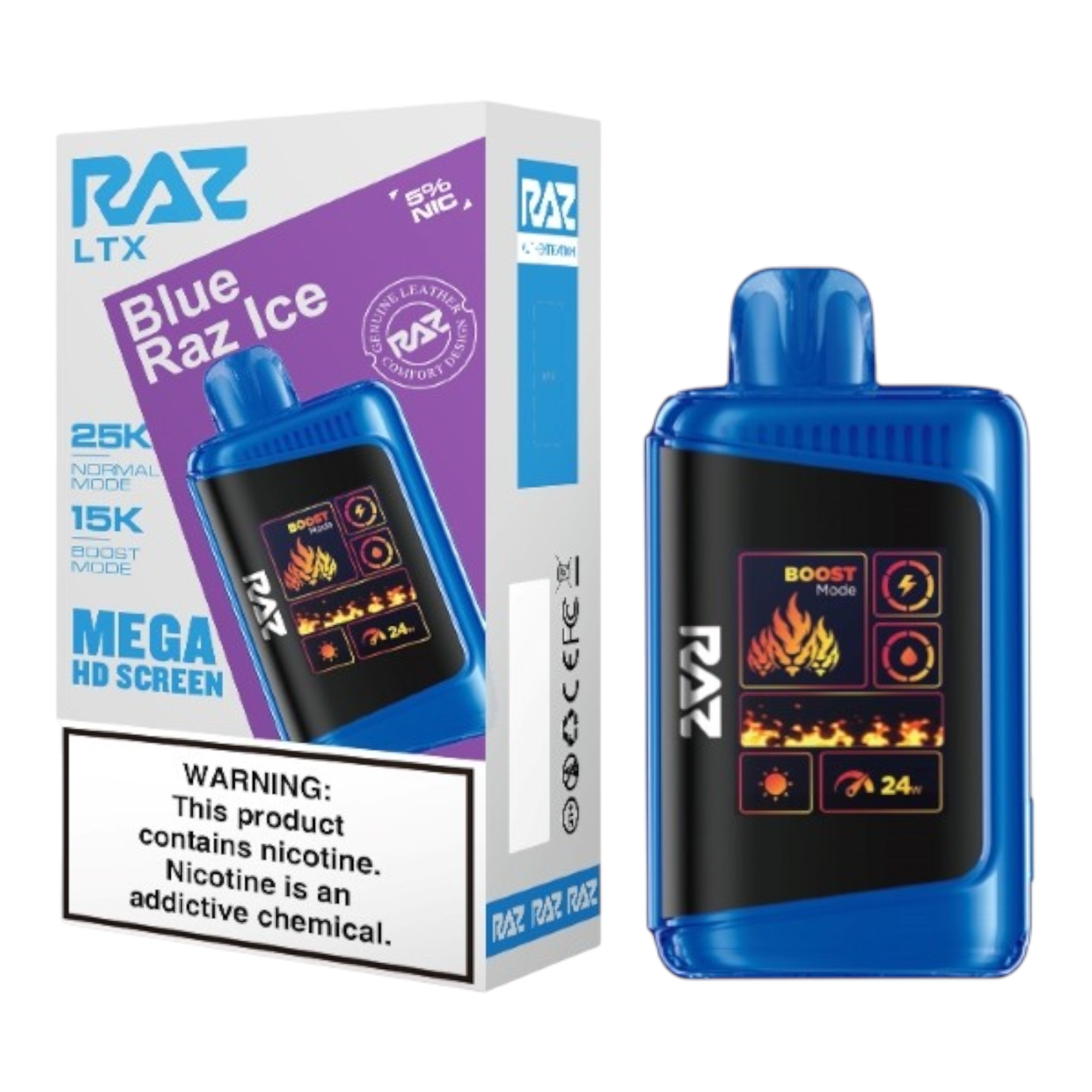 RAZ LTX 25K • Blue Raz Ice - RAZ LTX 25K BLUE RAZ ICE