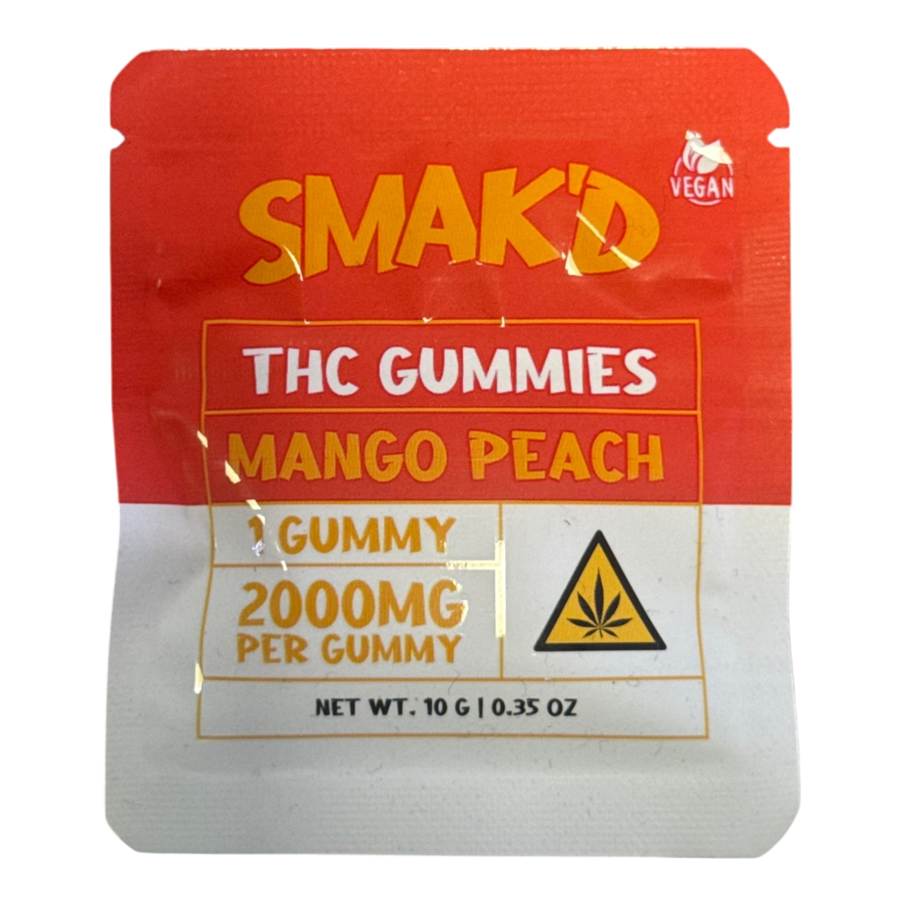 SMAKD GUMMIES SINGLE 2000MG • MANGO PEACH - SMAKD GUMMIES SINGLE 2000MG MANGO PEACH